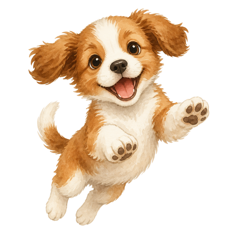 Jumping puppy